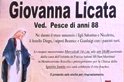 Commiato - Si  spenta la Sig.ra Giovanna Licata
