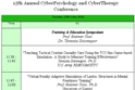 Programma parziale della 15^ Conferenza Internazionale sulla Cybertherapy