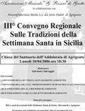 Ass. Mus. "Rossini"; 3 Convegno Regionale sulla Settimana Santa in Sicilia