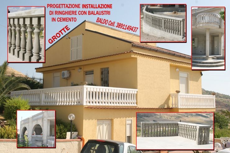 Baldo - Grotte - Progettazione e installazione ringhiere con balaustri in cemento