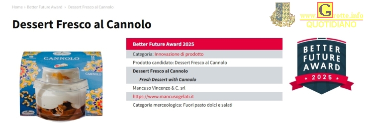 Dessert fresco al cannolo