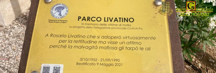 Fiorisce il "Giardino della Memoria": anniversario e dediche speciali al "Parco Livatino"