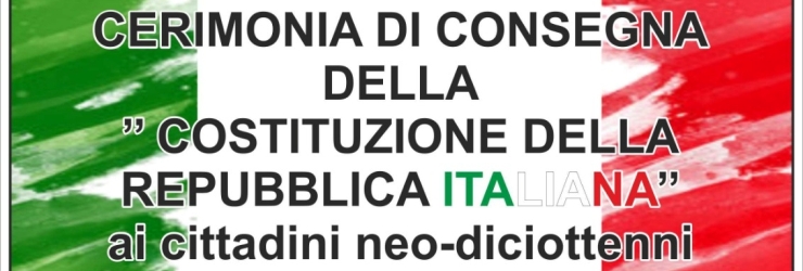 Cerimonia di consegna della Costituzione ai neo-diciottenni