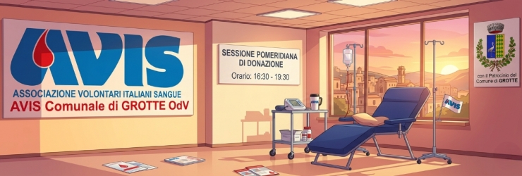 Avis: nuove date pomeridiane per la donazione di sangue a Grotte