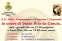 Iniziano i 15 gioved� dedicati a Santa Rita da Cascia