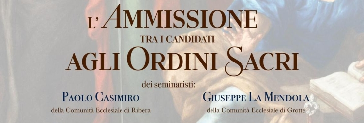 Giuseppe La Mendola tra i 6 seminaristi ammessi agli Ordini sacri