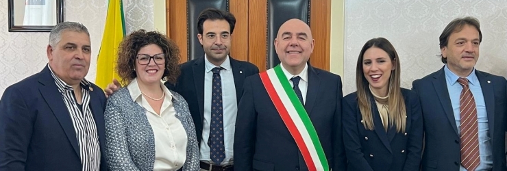 Il Sindaco con il Presidente del Consiglio e gli Assessori