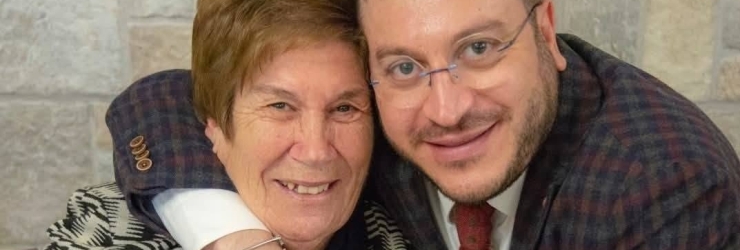 Aristotele Cuffaro con la sua mamma