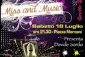 "Miss and Music": concorso di bellezza in Piazza Marconi; presenta Davide Sardo