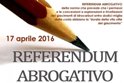 Domenica 17 aprile, "Referendum sulle trivelle"