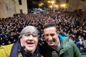 Selfie di Carmelo Caccamo e Cristiano Di Stefano in Piazza Marconi