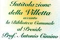Intitolazione della Villetta Collodi al prof. Antonio Cimino