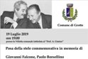 Inaugurazione stele in memoria dei giudici Falcone e Borsellino