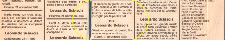 XXX anniversario della morte di Leonardo Sciascia: i messaggi di cordoglio