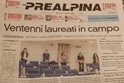 Sul giornale "Prealpina"