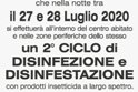 Disinfezione e disinfestazione del centro abitato