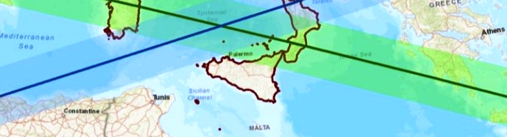 Possibili traiettorie del razzo cinese