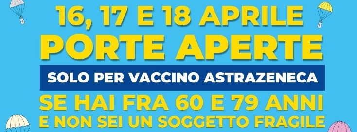 Vaccino AstraZeneca senza prenotazione