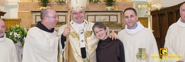 Suor Caterina, nel giorno della sua professione perpetua, con il cardinale Montenegro