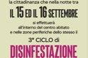 Disinfestazione del centro abitato