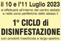 Disinfestazione del centro abitato