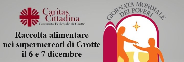 Raccolta alimentare indetta dalla Caritas Cittadina; il 6 e 7 dicembre, "non distogliere lo sguardo"