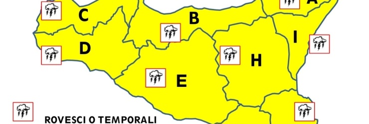 Allerta Meteo Gialla in Sicilia: attesi temporali e fenomeni intensi