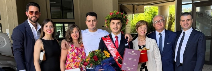 Il dott. Gabriele Bellavia con i familiari