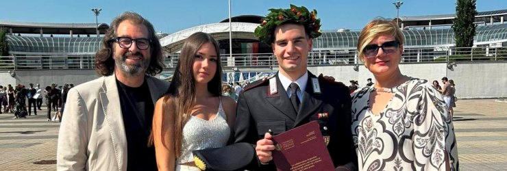 Il Maresciallo Antonio Pio Lazzara con i familiari