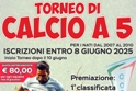 Torneo di Calcio a 5; aperte le iscrizioni