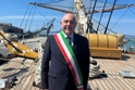 Delegazione comunale a bordo dell'Amerigo Vespucci