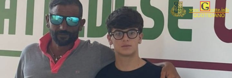 Il mister Emiliano Bellavia con Michele Cirino