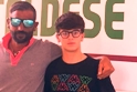 Il mister Emiliano Bellavia con Michele Cirino