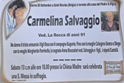  tornata alla casa del Padre la sig.ra Carmelina Salvaggio
