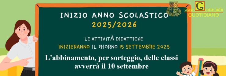 Scuola. I.C. "Leonardo Sciascia" di Racalmuto e Grotte: inizio lezioni e abbinamento classi