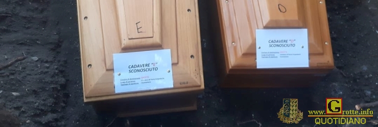 Sepoltura nel cimitero di Grotte per due migranti periti nel Mediterraneo