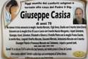  tornato alla casa del Padre li sig. Giuseppe Casisa