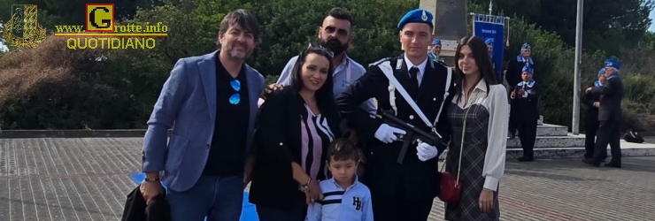 Giuramento da agente di Polizia Penitenziaria per il grottese Gabriel Salvatore Infantino