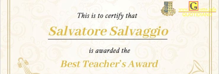 Al M� Salvatore Salvaggio il "Best Teacher's Award" di Hong Kong