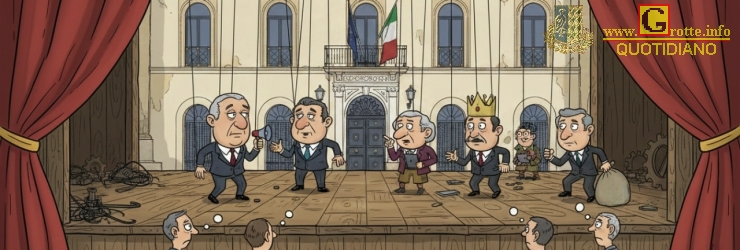 Il teatrino della politica: un'accozzaglia di colori che imbrattano una tela