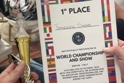 Trionfo di Francesco Simone al "World Championship and Show Italy"