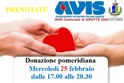 Avis comunale di Grotte: donazione straordinaria pomeridiana mercoled� 25 febbraio