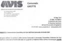 Assemblea ordinaria dei soci dell'Avis di Grotte convocata per sabato 21 febbraio