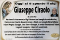 � tornato alla casa del Padre il sig. Giuseppe Ciraolo