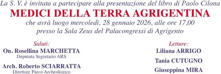 Presentazione del libro "Medici della terra agrigentina", di Paolo Cilona