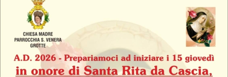 Iniziano i 15 gioved� dedicati a Santa Rita da Cascia