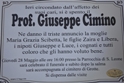 � tornato alla casa del Padre il prof. Giuseppe Cimino