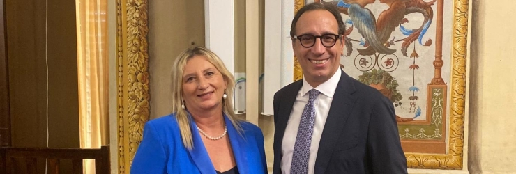 L'on. Rosellina Marchetta con l'assessore regionale alle Infrastrutture on. Alessandro Aric�