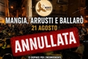 Annullata "Mangia, arrusti e ballar�"; comunicato dell'associazione "Muoviti Grotte"