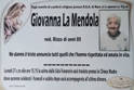 � tornata alla casa del Padre la sig.ra Giovanna La Mendola